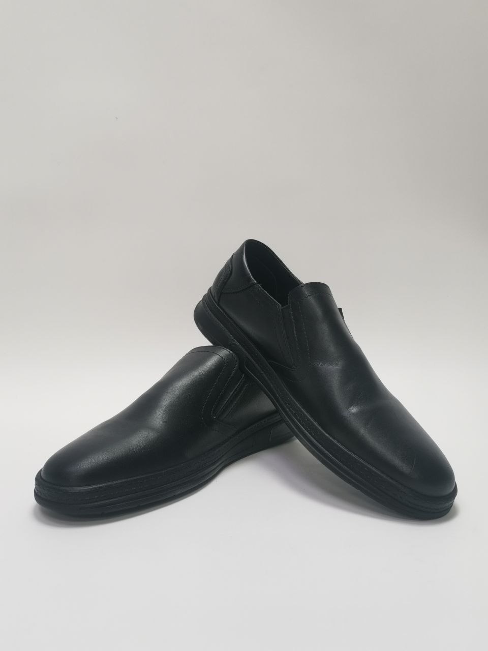 Полуботинки ортопедические мужские кожаные Ортомода 92470-Х-001 черные увеличенной полноты фото 5