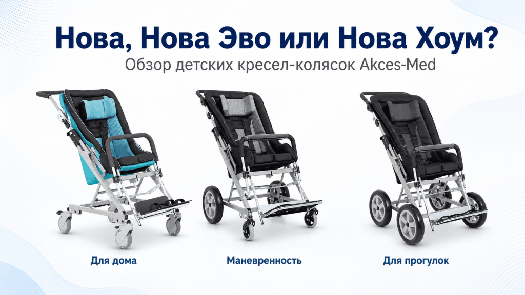 Детские кресла-коляски Akces-Med Нова, Нова Эво и Нова Хоум